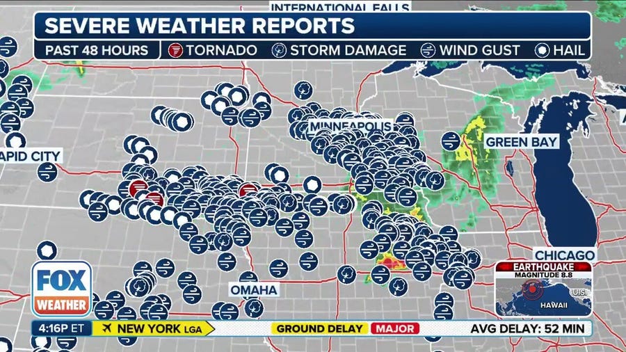 A look at where damage was reported from the Midwest derecho