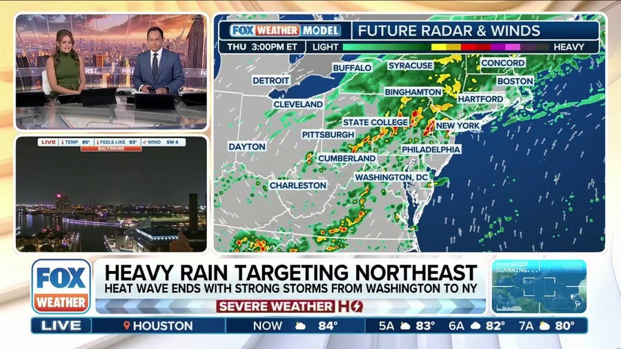 Flash flood, severe weather threat grows in mid-Atlantic, Northeast