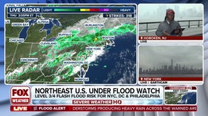 Severe thunderstorms are pounding I-95 corridor causing flash flooding 