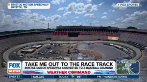Bristol Motor Speedway in Tennessee converted to baseballl diamond for MLB Speedway Classic