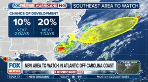 New tropical area to watch tagged off the coast of the Carolinas