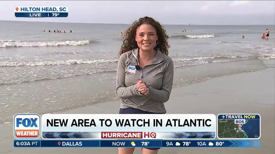 New area to watch in Atlantic to bring showers to the Carolinas