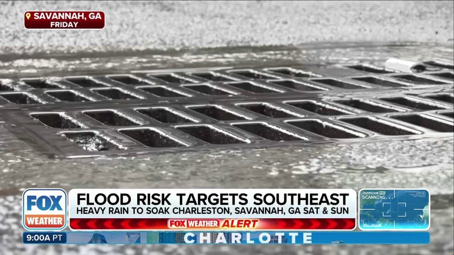 Heavy rain targets southeastern cities this weekend, bringing flood risk 
