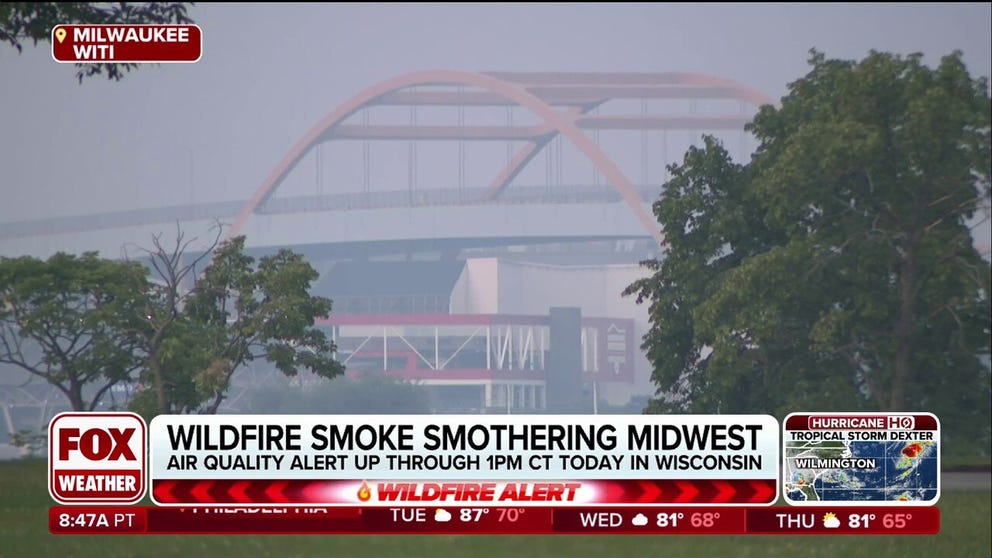 Air quality concerns continue to expand from the Upper Midwest through the Great Lakes region and into the Northeast and New England as wildfire smoke from Canada drifts southward into the U.S. FOX 6 Milwaukee Reporter Bowen Kedrowicz has more from Milwaukee on Aug. 4, 2025.