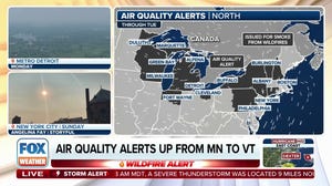 Air Quality Alerts remain in effect from Midwest to Northeast due to Canadian wildfire smoke