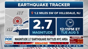 A magnitude 2.7 earthquake shook parts of New Jersey and the New York City area