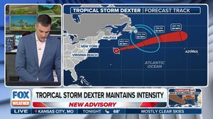 Tropical Storm Dexter maintains intensity moving out into Atlantic 