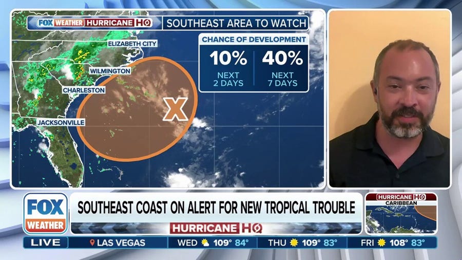 Southeast coast on alert for new tropical trouble