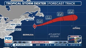 Tropical Storm Dexter strengthens as it pulls away from US