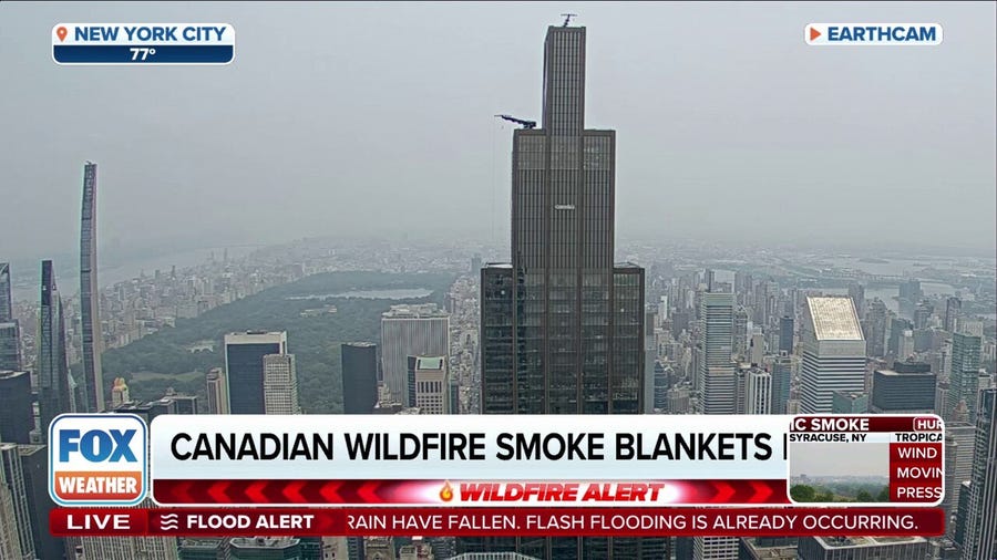 Canadian wildfire smoke to east across northern tier but hazards remain
