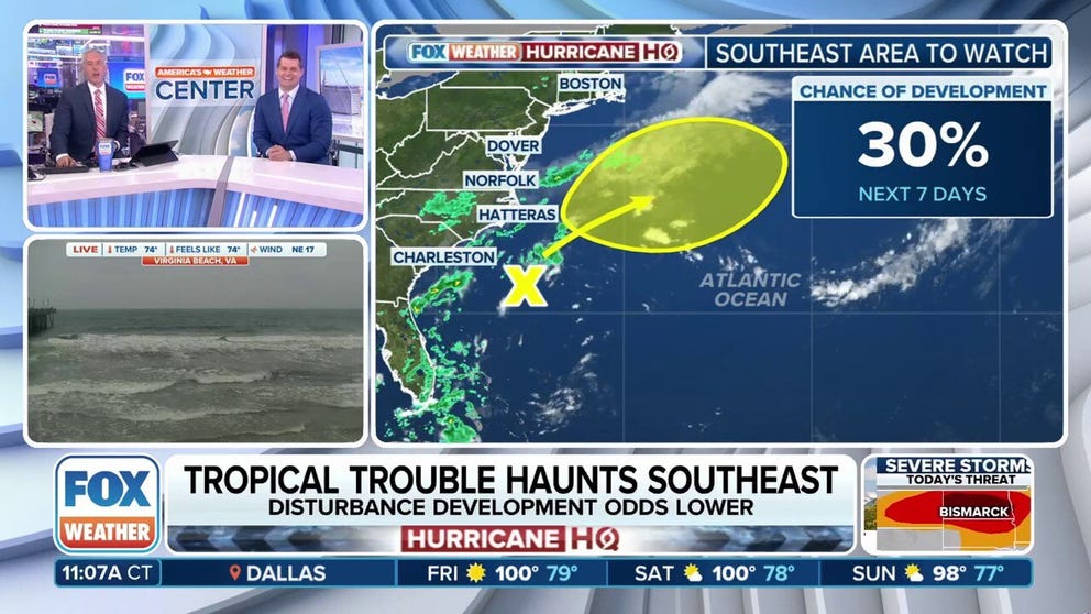 Le National Hurricane Center continue de surveiller le développement potentiel des problèmes tropicaux au large de la côte sud-est. Les météorologues de Fox Bob Van Dyren et Stephen Morgan ont analysé les dernières prévisions pour le 7 août 2025.