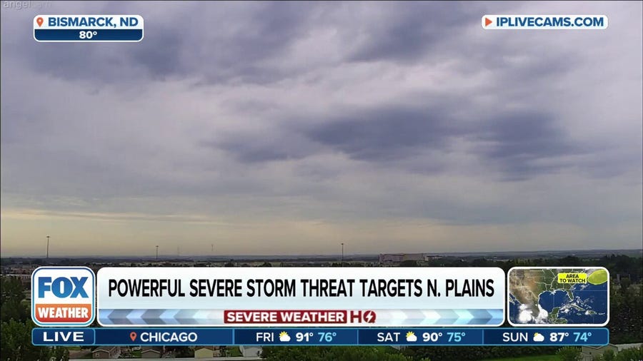 Powerful storm packing hurricane-force wind gusts, tornadoes target northern Plains