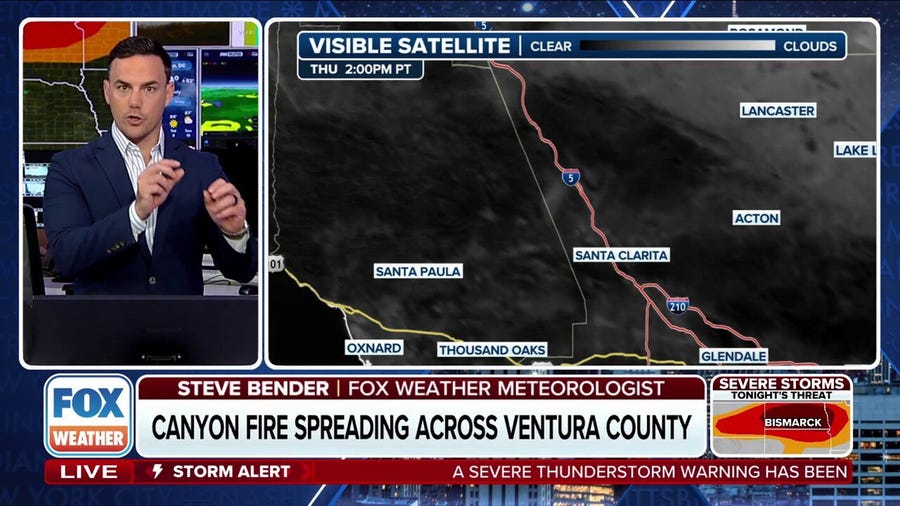 The Canyon fire continues to burn across Ventura County, California