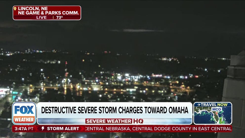 Residents in Omaha need to be on alert as severe storms blast through the MIdwest. Wind gusts of 90 mph have been reported in some areas.