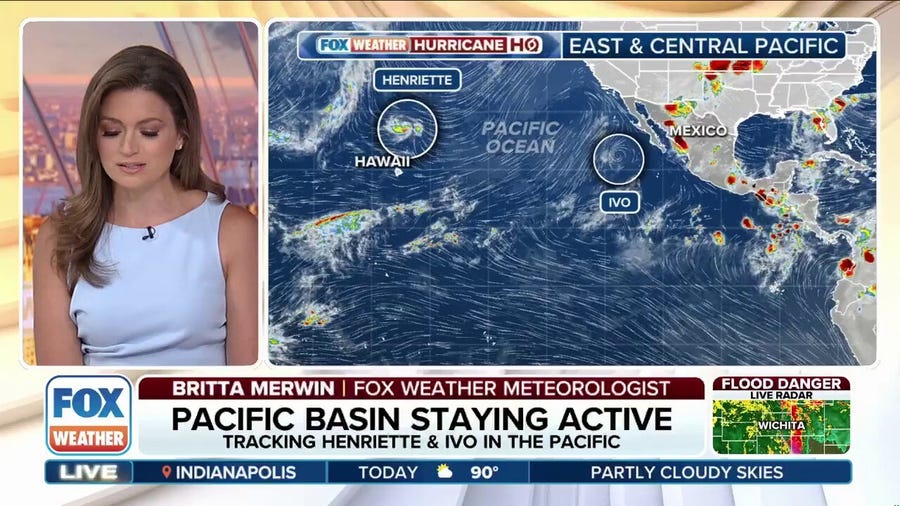 Henriette churns north of Hawaii as a Category 1 hurricane
