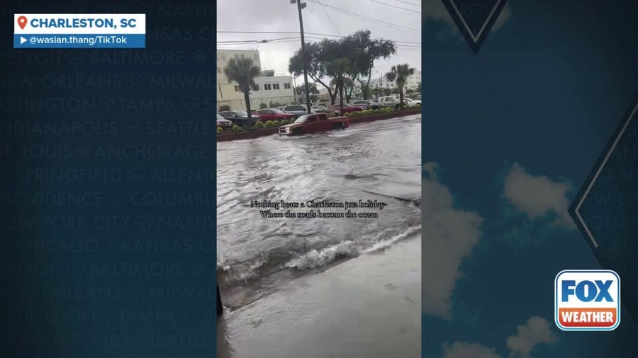 Watch: Flooding reported in Charleston, South Carolina