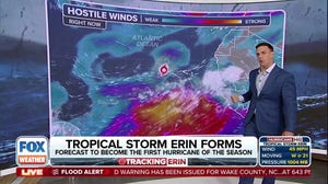 Tropical Storm Erin is forecast to become the first hurricane of the season