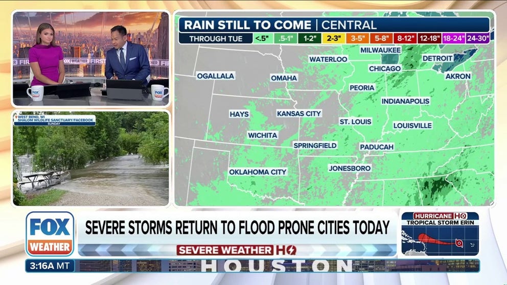 Flood threat lingers for Midwest and central Plains due to latest round ...