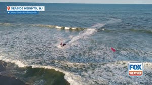 Drone video shows dramatic water rescue after deadly rip current at New Jersey beach