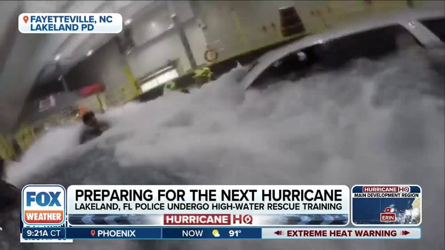 Florida police department preparing for next hurricane with swift water rescue training
