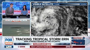 Tropical Storm Erin on track to become major hurricane on approach Leeward Islands