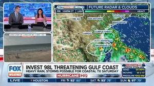 Gulf tropical disturbance Invest 98L to bring heavy rain to Texas