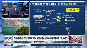 Tropical Storm Watches issued for Erin throughout the Caribbean islands