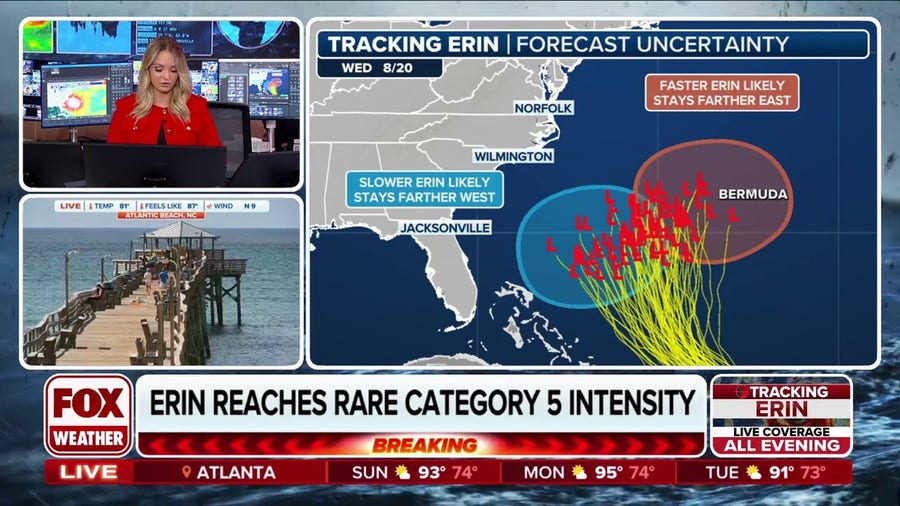 Hurricane Erin to bring dangerous surf, rip currents and strong winds to East Coast