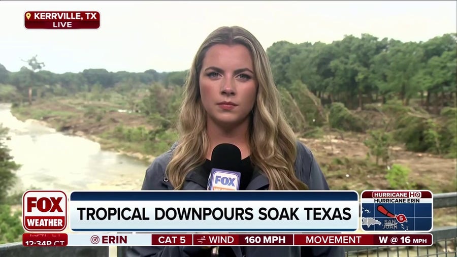 Tropical downpours soak Texas as heavy rain is expected across Lone Star State