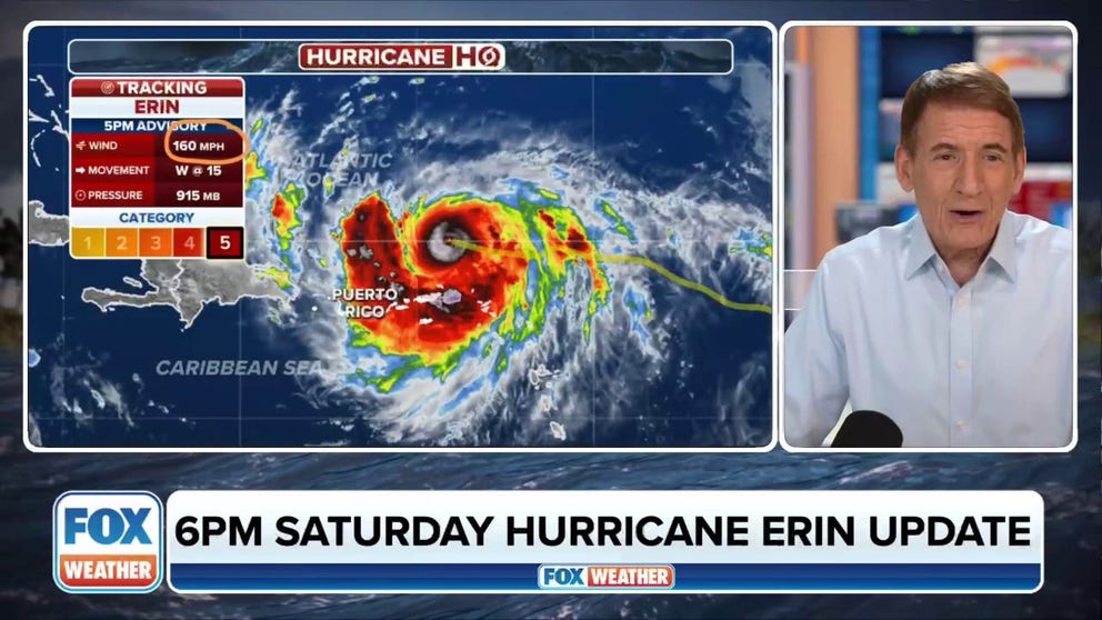 Hurricane Erin is passing the Caribbean to its north as a powerful major cyclone. The hurricane is expected to maintain its intensity for the next several days, while generating dangerous waves along the Southeast coast. 