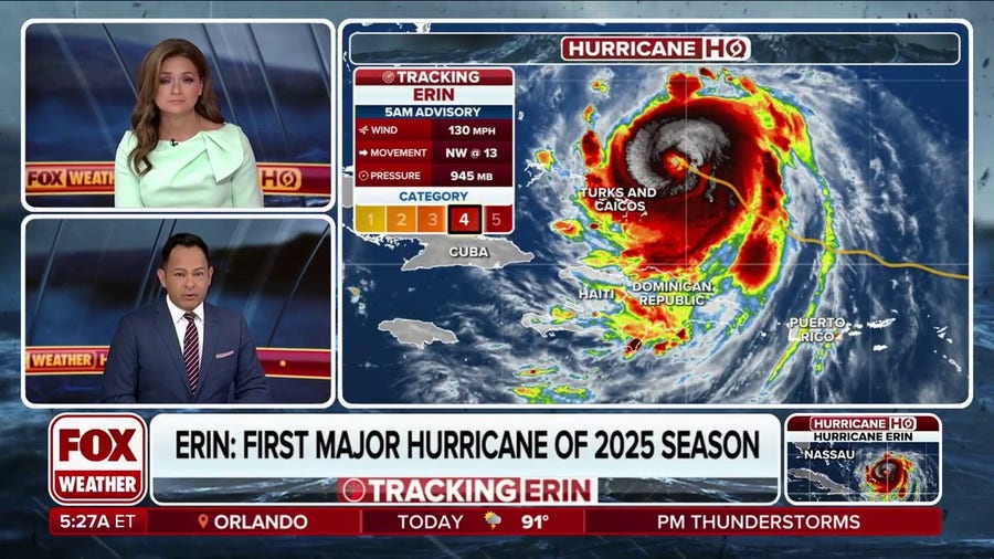 Monster Hurricane Erin strengthens on journey across Atlantic