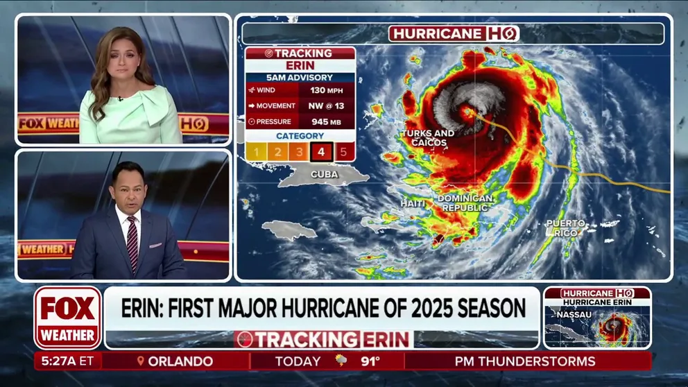 Hurricane Erin is continuing to fortify  arsenic  the tempest  spins crossed  the Atlantic, with officials successful  North Carolina issuing immoderate   mandatory evacuations owed  to anticipated impacts. FOX Weather Meteorologists Britta Merwin and Craig Herrera interruption  down   the forecast connected  Aug. 18, 2025.