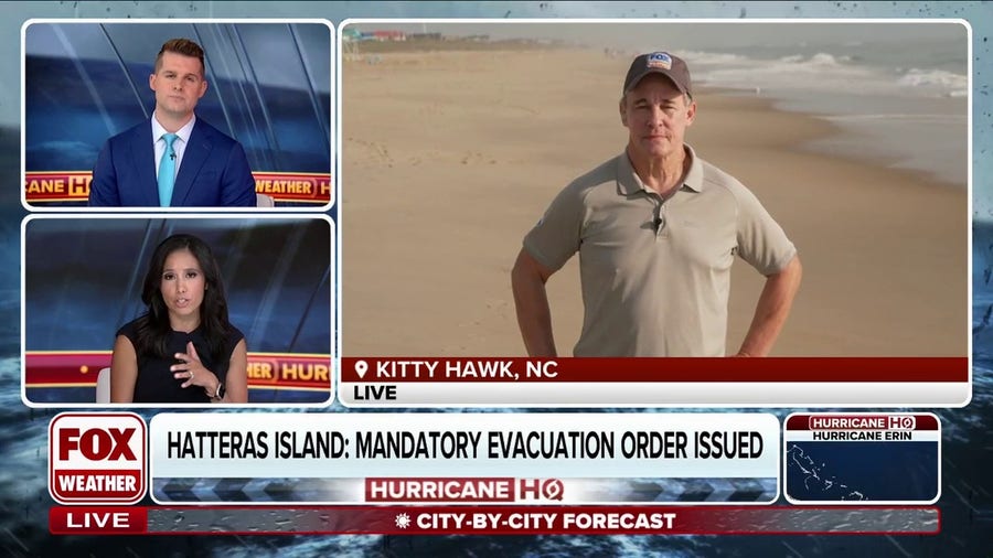 Mandatory evacuations for parts of North Carolina Outer Banks as Hurricane Erin looms in Atlantic
