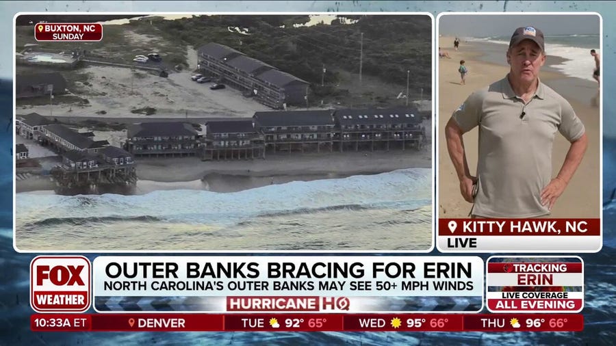 Outer Banks braces for dangerous surf from Hurricane Erin 