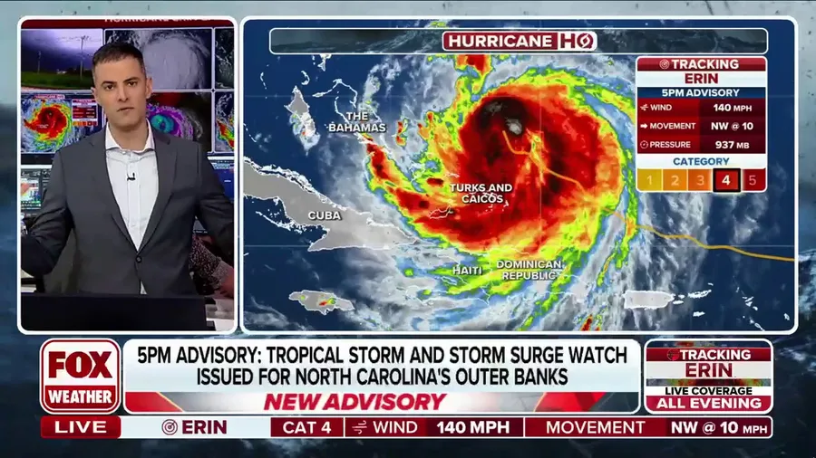 Tropical Storm and Storm Surge Watch issued for the North Carolina Outer Banks