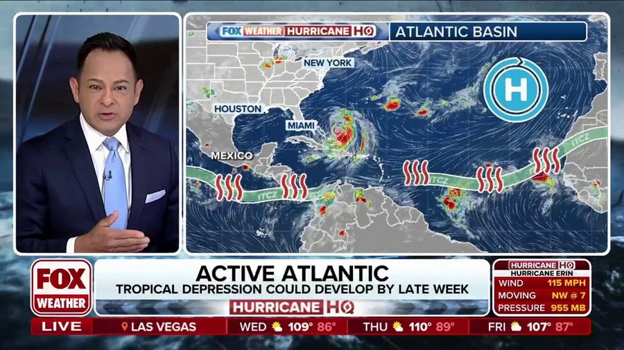 National Hurricane Center tracking several tropical waves behind Hurricane Erin for development