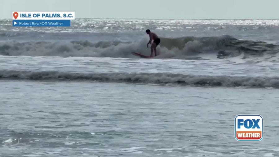 Wave height increasing in South Carolina ahead of Hurricane Erin