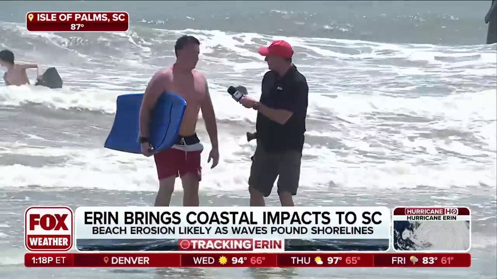 Hurricane Erin bringing dangerous surf conditions to South Carolina ...