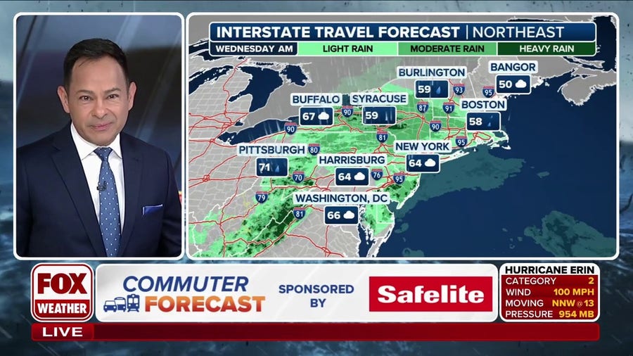 Safelite commuter forecast: Storms could disrupt travel in Northeast while Hurricane Erin snarls beach plans