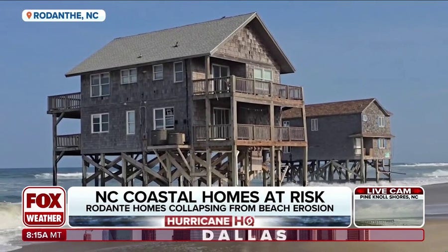 Hurricane Erin swells put Rodanthe beach homes at risk for collapse