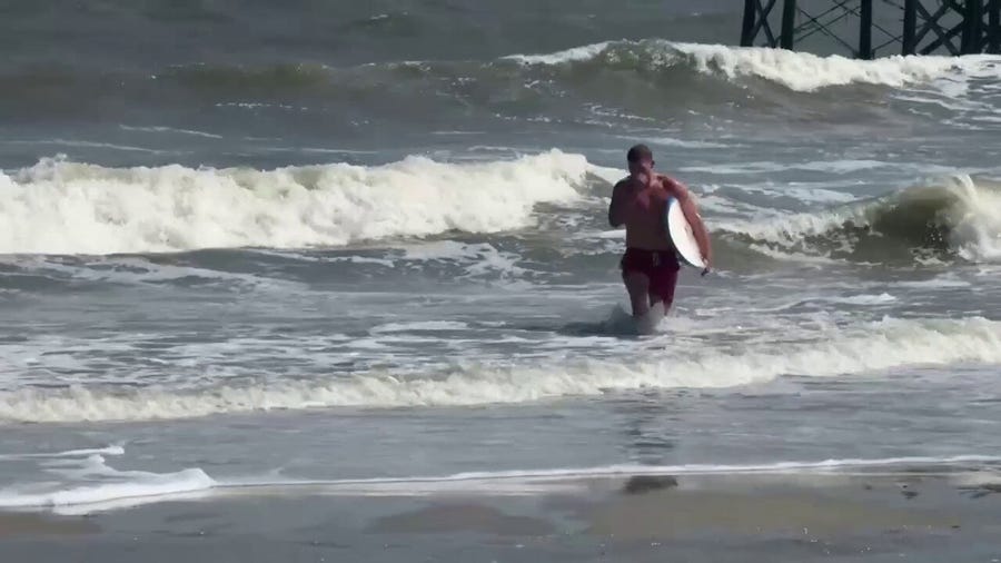 South Carolina sees waves build ahead of Hurricane Erin