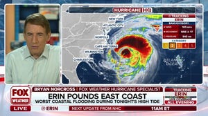 Hurricane Erin pounds East Coast with destructive waves up to 20 feet on North Carolina's Outer Banks