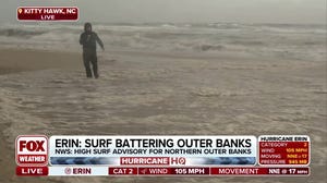 Hurricane Erin batters North Carolina's Outer Banks with monster waves, tropical-storm-force winds