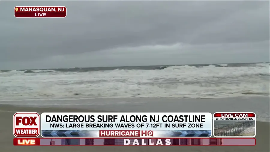 New Jersey seeing large waves, extremely dangerous surf conditions from Hurricane Erin