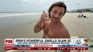 South Carolina surfers enjoy powerful waves from Hurricane Erin