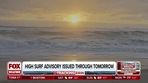 Coastal flood warnings remain along North Carolina beaches as Hurricane Erin continues out to sea