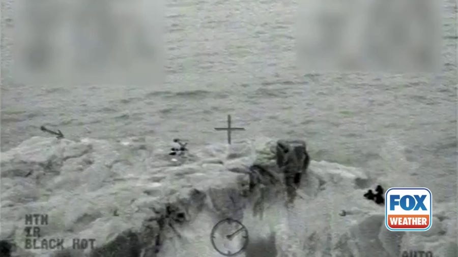 Coast Guard rescues 4 children stranded on rock on Lake Superior