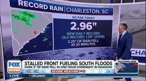 Stalled front fueling floods in Southeastern US