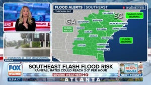 Southeast flash flood risk persists through weekend