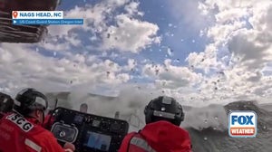 US Coast Guard crew battered by Erin's large waves off North Carolina 